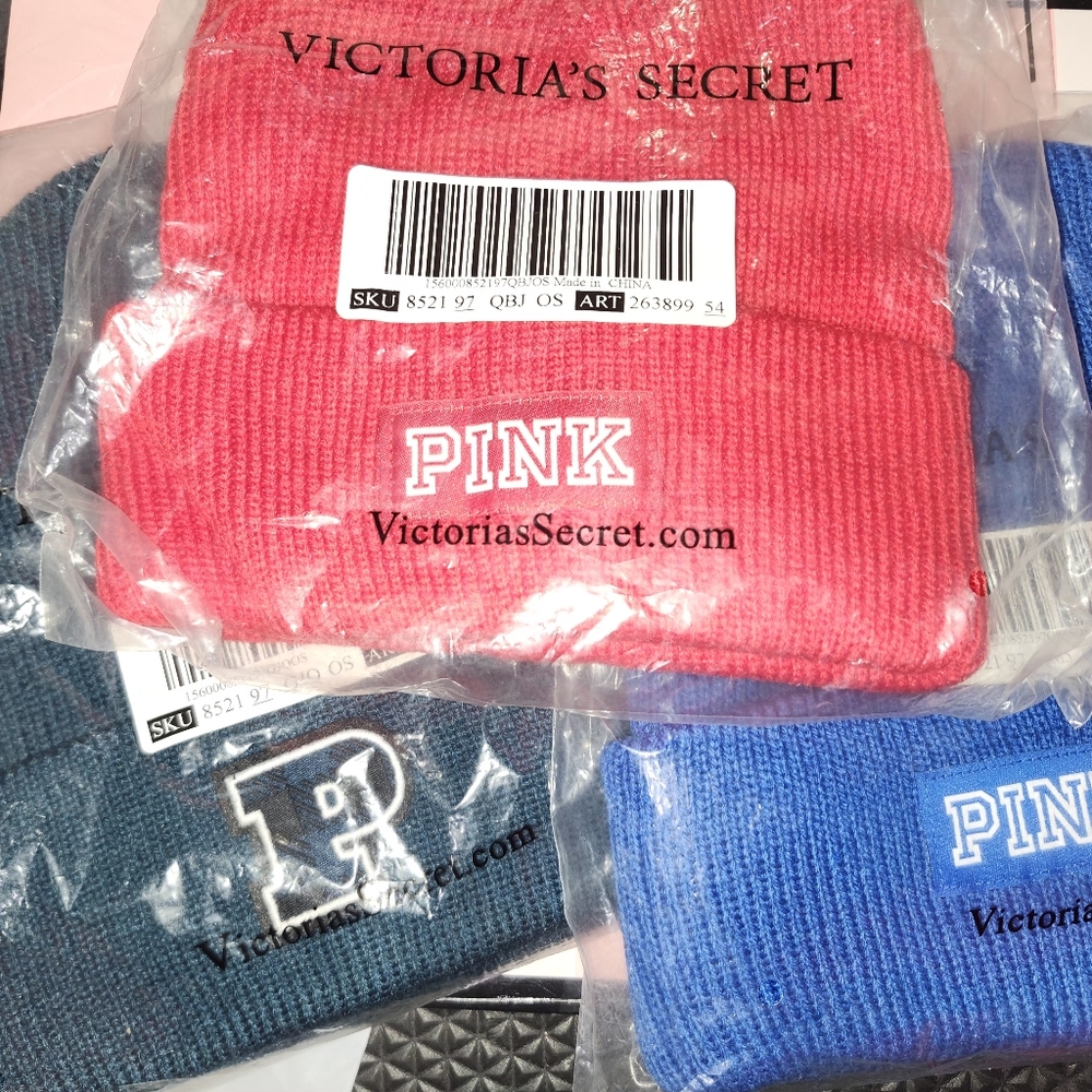 Victoria's Secret Pink Beanie Set New